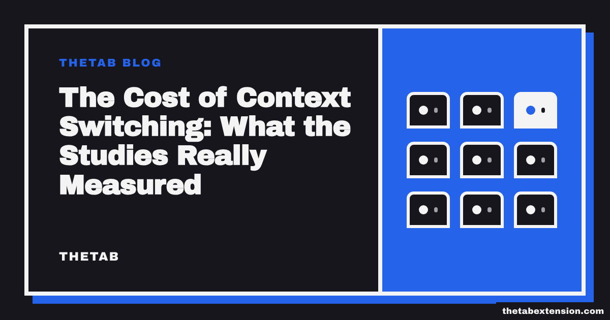 Title card reading "The Cost of Context Switching: What the Studies Really Measured"