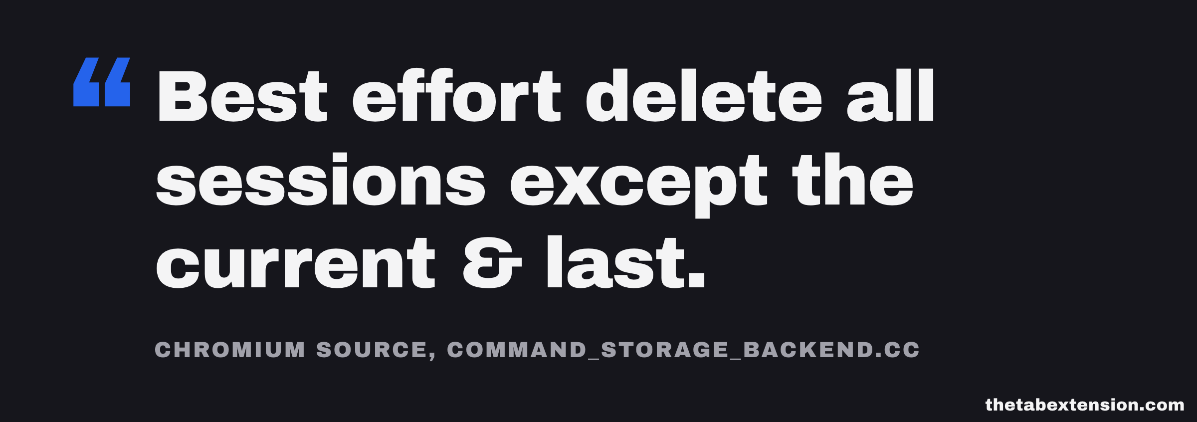 Quote card: Best effort delete all sessions except the current & last.
